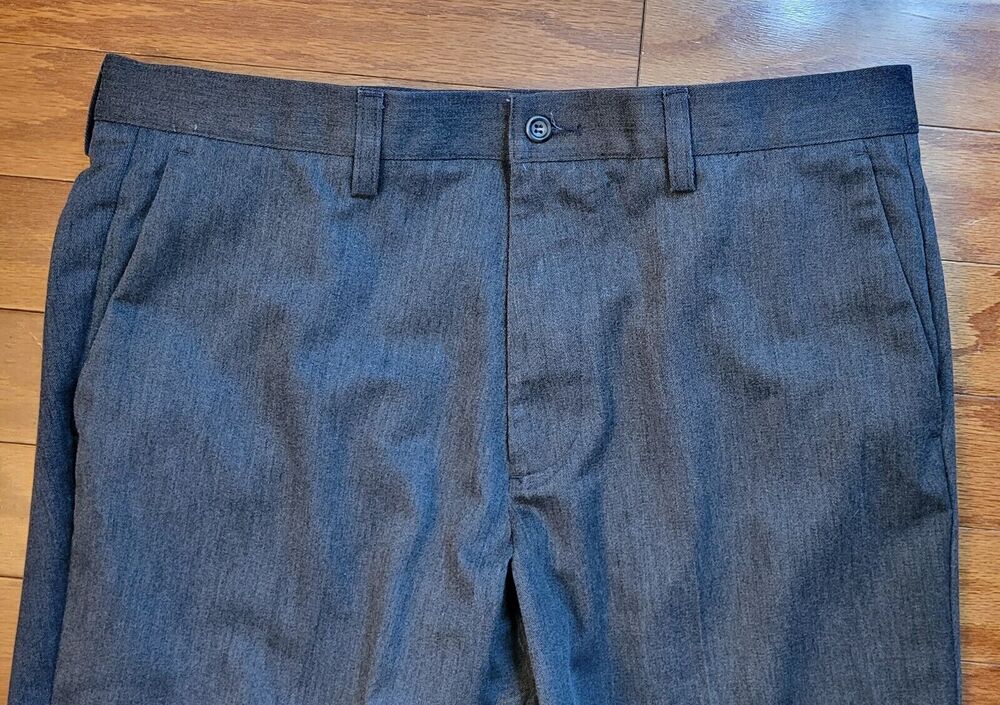 Dockers Pants Mens Gray Flat Front Classic Fit Casual Size W36xL28.5